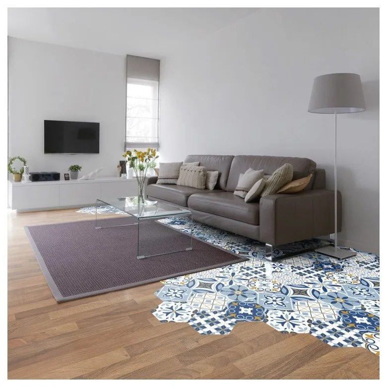 Set 10 autocolante pentru podea Ambiance Hexagons Jelilna, 20 x 18 cm