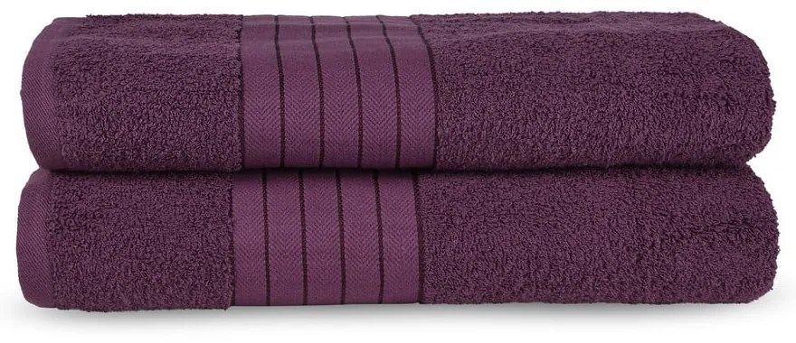 Prosoape burgundy 2 buc. din bumbac din frotir 70x140 cm – Good Morning