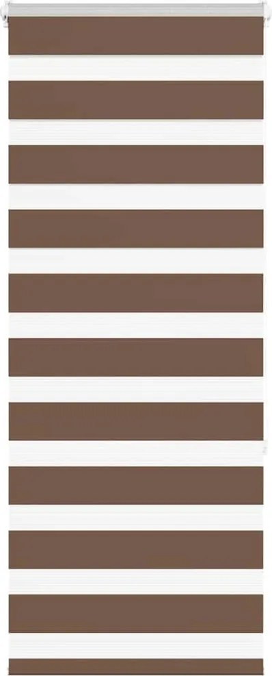 vidaXL Jaluzea tip zebra maro lățime țesătură 60,9 cm poliester