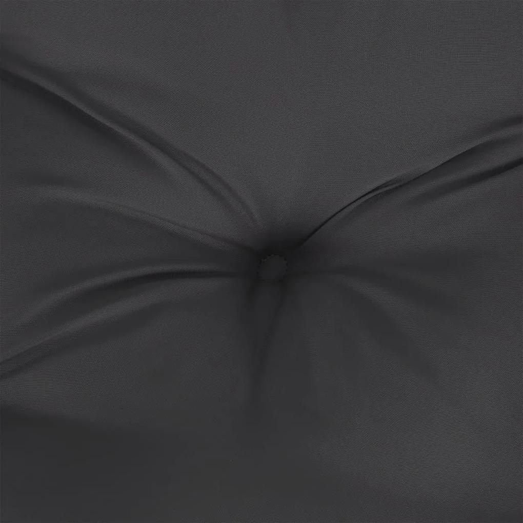 Perne de scaun, 4 buc., negru, 50x50x7 cm, textil 4, Negru, 50 x 50 x 7 cm