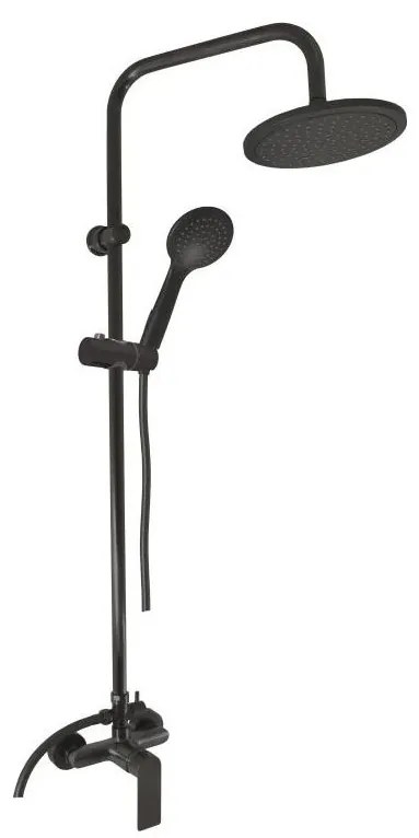 Set de duș RAV Slezák NL182.5/7CMAT cu baterie NIL, finisaj negru mat