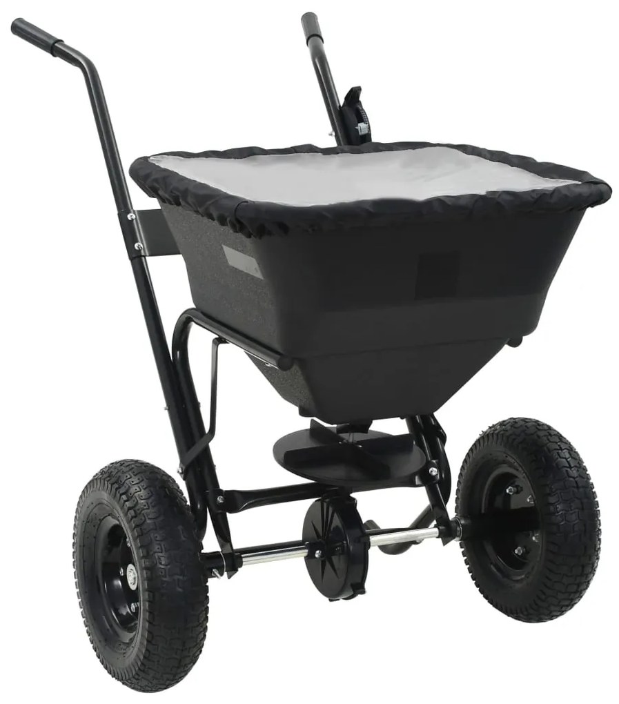 vidaXL Utilaj de împrăștiat sare, 106x73x76 cm, PVC și oțel, 45 L