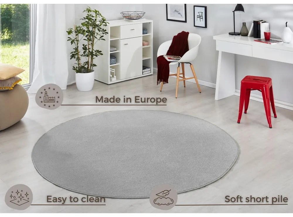 Covor gri deschis rotund ø 200 cm Fancy – Hanse Home