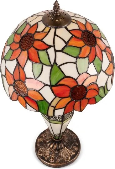 BRILAGI - Lampă de masă Tiffany din vitralii SUNFLOWER 1xE27/60W/230V + 1xE14/40W
