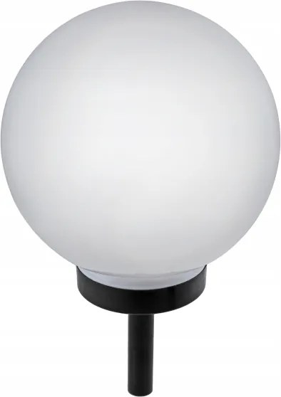 Lampă solară LED, 1,2 V, 6500 K, 200 mAh, diametru 25 cm, IP44, alb/negru