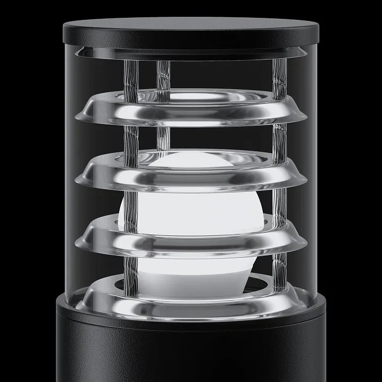Stalp mic de exterior cu protectie IP54, Bronx negru
