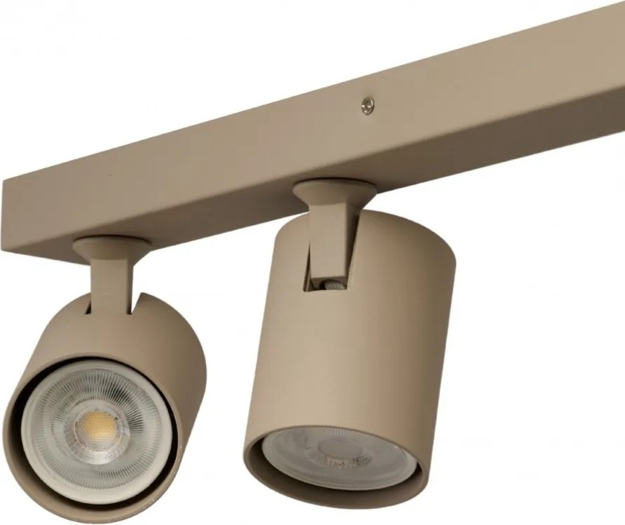 Plafoniera liniara bej cu 6 spoturi EXO 6, 200cm