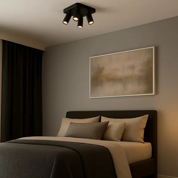 Rabalux YORLI 73084 - Spot cu 4 x GU10, 7 W, 230 V, negru