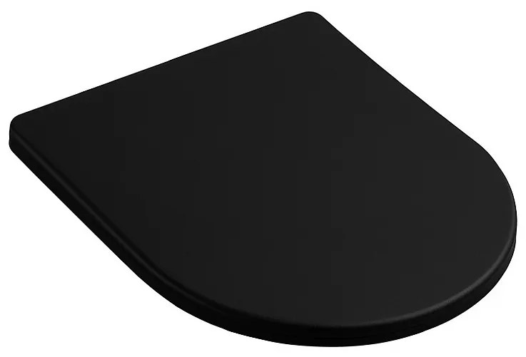 Capac wc soft close si demontare rapida negru mat Foglia Oslo Negru