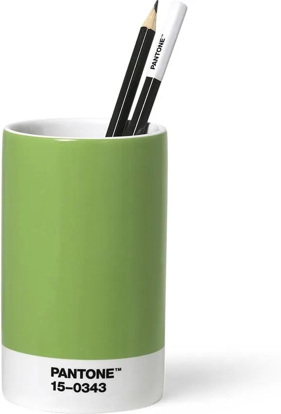 Suport din ceramică pentru pixuri și creioane Pantone, verde