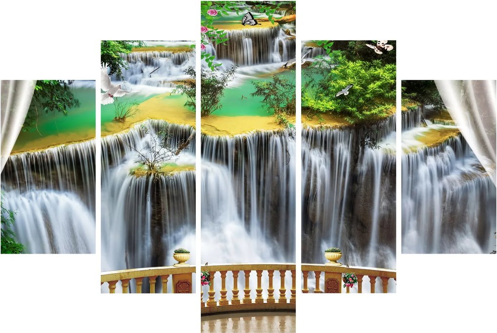 Tablou - Privire la cascade magice (150x105 cm)