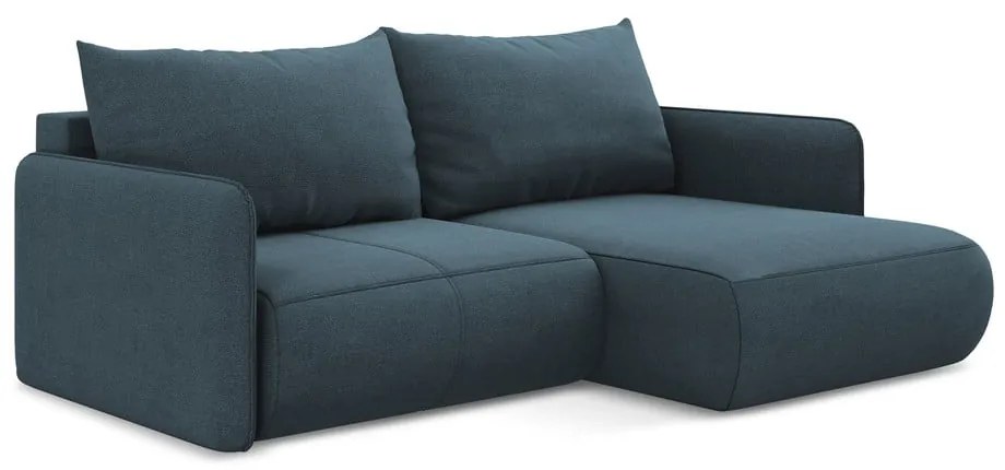 Colțar albastru extensibil/cu spațiu de depozitare (cu colț pe partea dreaptă) Nanea – Makamii