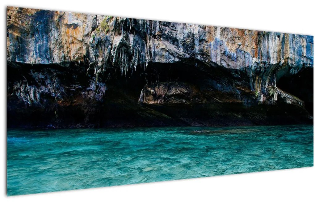 Tablou cu apă și stâci (120x50 cm)