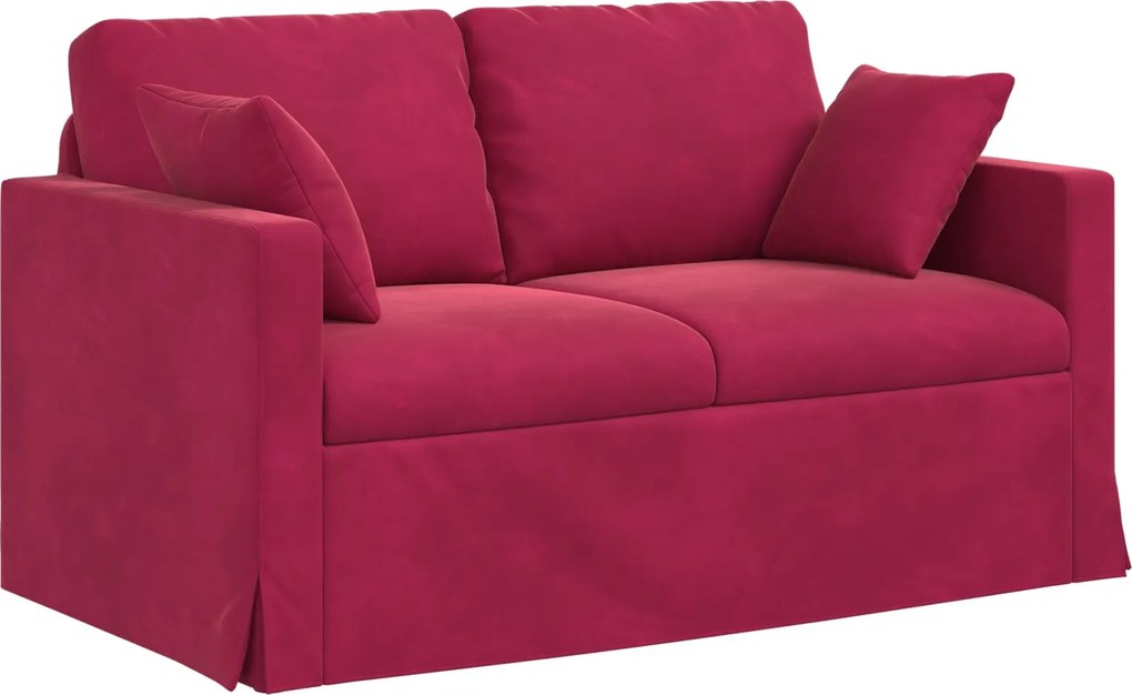 vidaXL Canapea Roșu Vin 138 x 78 x 80 cm Catifea