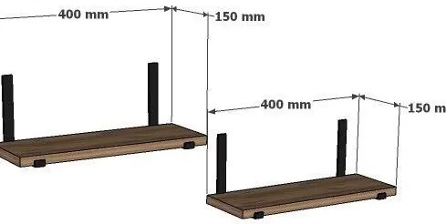 Set 2buc. rafturi Lakepa (stejar zafir) . Promo -7%. 1095780