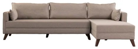 Colțar în L KORFU, crem, pe partea dreaptă