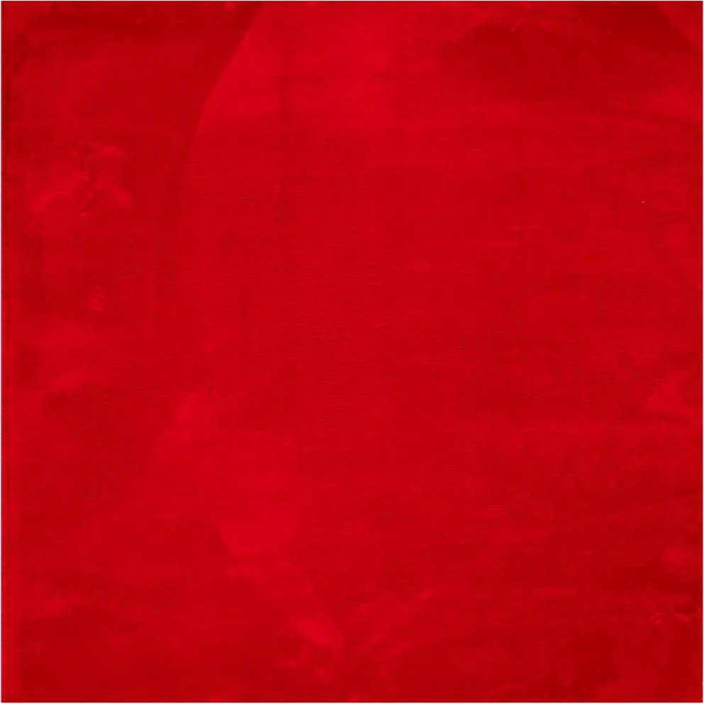 vidaXL Covor HUARTE, fir scurt, moale și lavabil, roșu, 160x160 cm