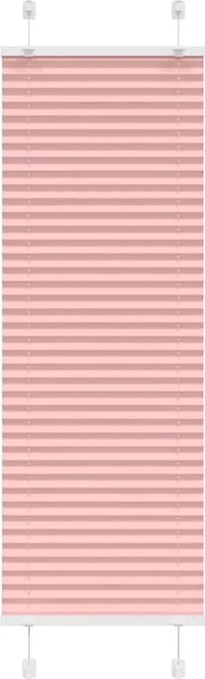 vidaXL Jaluzea plisată roz 45x150 cm Lățime țesătură 44,4cm poliester