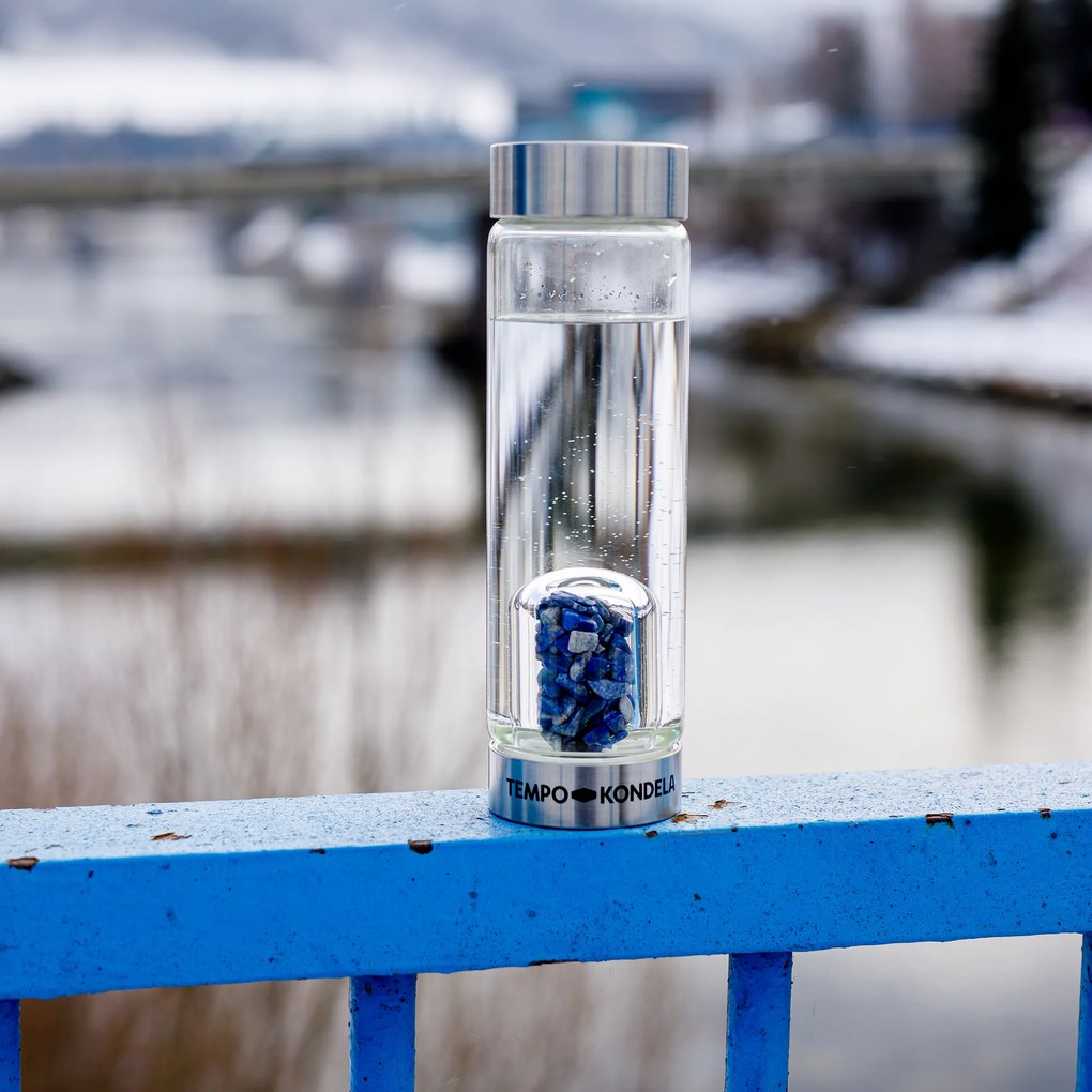 TEMPO-KONDELA CRYSTAL, flacon de sticlă cu cianit, 500 ml