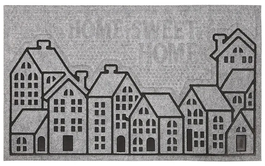 Covora Domky gri, 45 x 75 cm