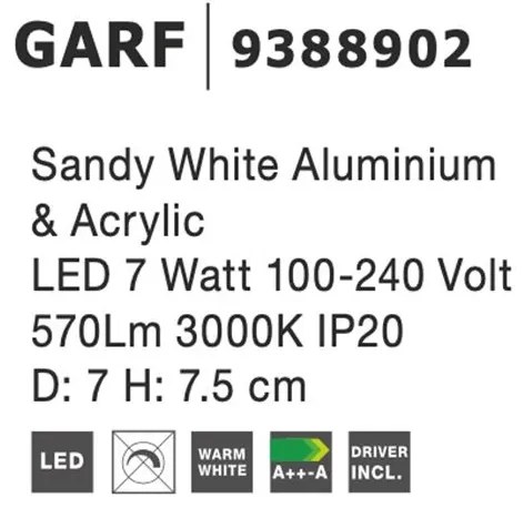 Spot LED aplicat tavan / plafon design modern minimalist GARF alb