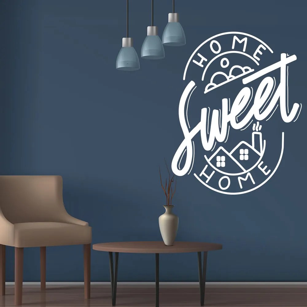 Sticker Decorativ Perete "Home sweet home", 48x60 cm