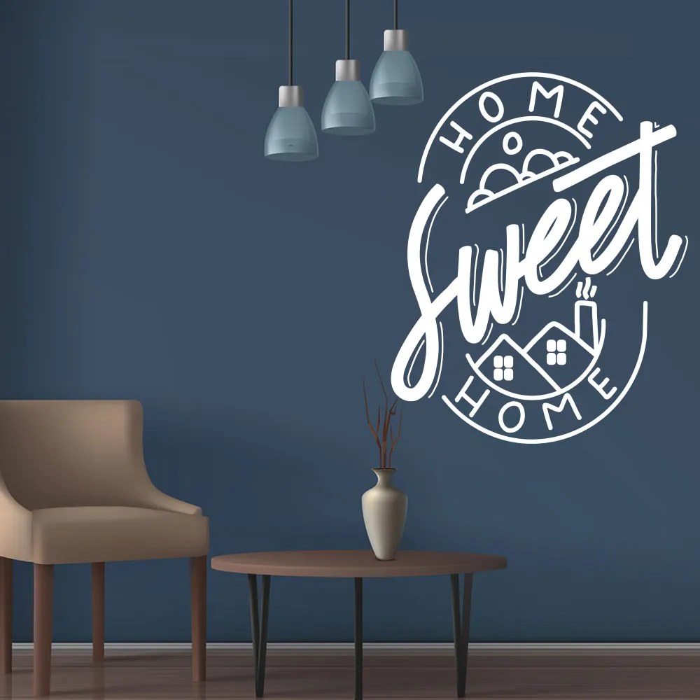 Sticker Decorativ Perete "Home sweet home", 48x60 cm