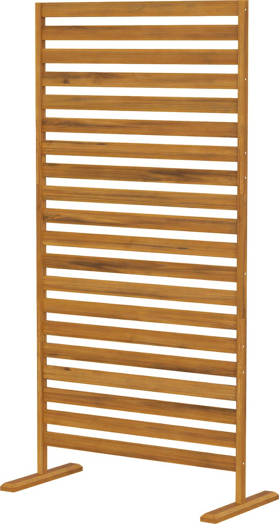 Outsunny Paravan din lemn 170x80 cm Paravan separator de spații Grilaj pentru exterior Grădină Curte Terasă Maro | Aosom Romania