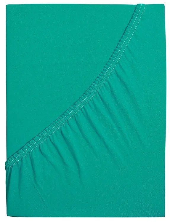 Cearșaf de pat 4Home jersey Ideal verde turcoaz, 160 x 200 cm