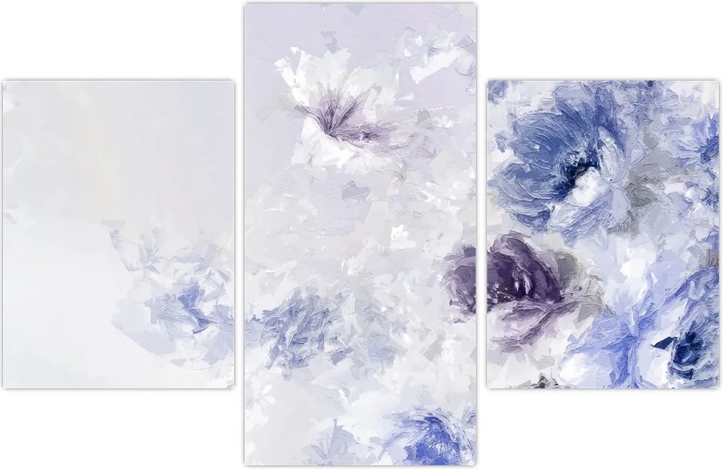 Tablou - Flori,pictură texturată (90x60 cm)