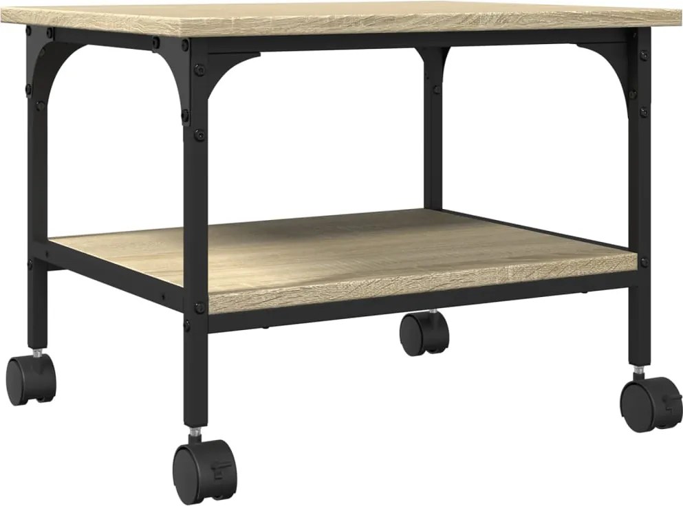 vidaXL Suport imprimantă 2 niveluri stejar sonoma 50x40x38 cm lemn