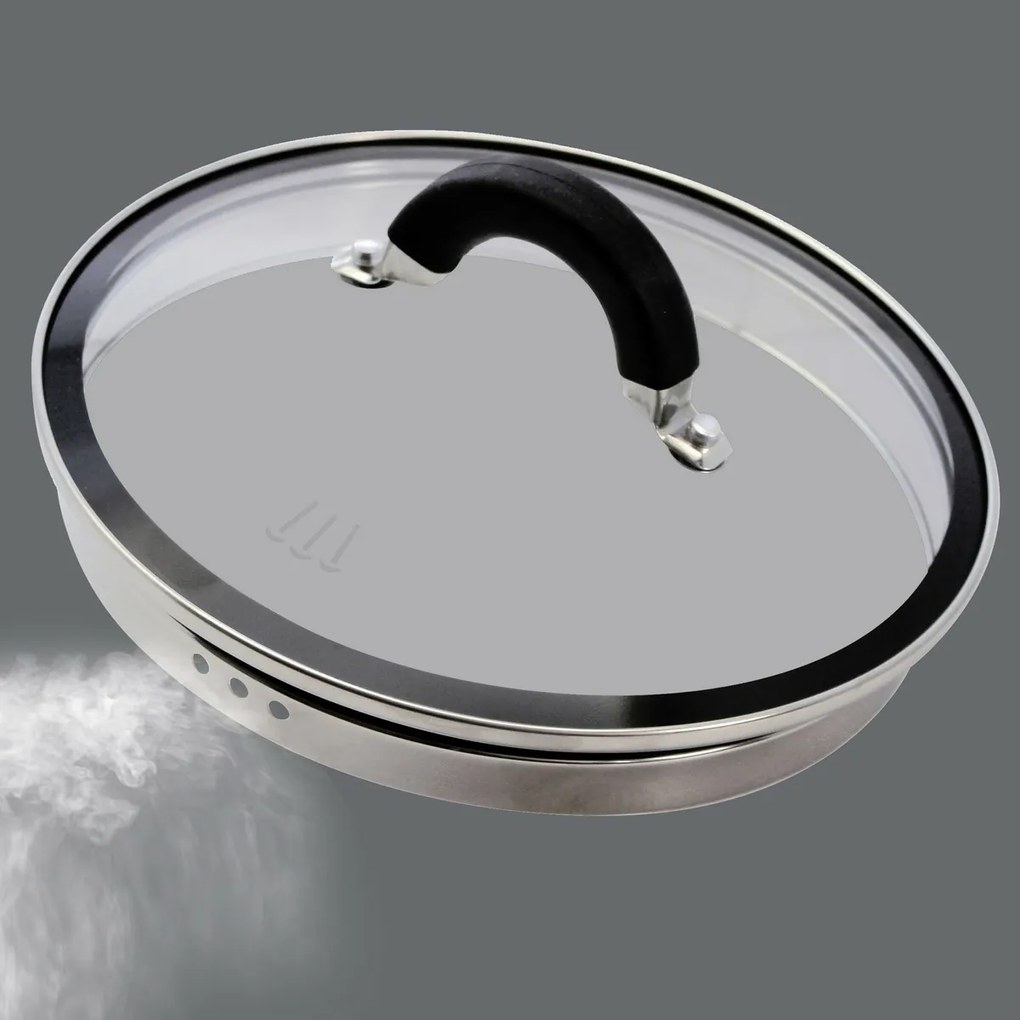 Elo 50904 Set de 4 oale de bază din oțelinoxidabil Black Steam