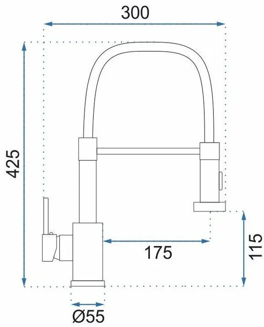 Baterie de bucatarie REA Colin cupru periat