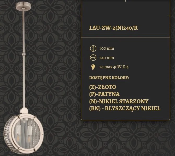 Lustra, Pendul design LUX realizat manual LAURIA 25cm