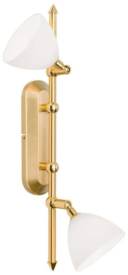 Aplica de perete sau tavan design modern OPALDESIGN 2L, auriu mat