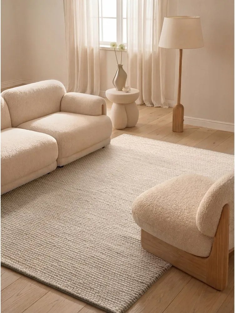 Covor crem țesut manual din lână 120x170 cm Richmond Diana – Ted Baker