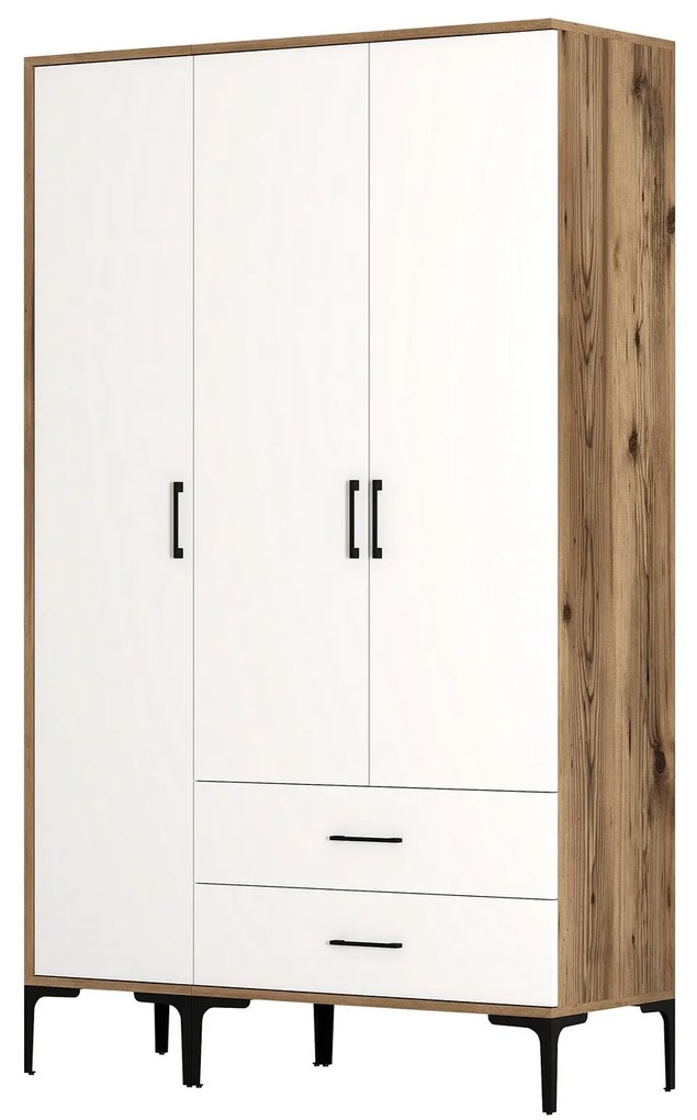Dulap de haine Kiara ST (Nuc + Alb). 1088345