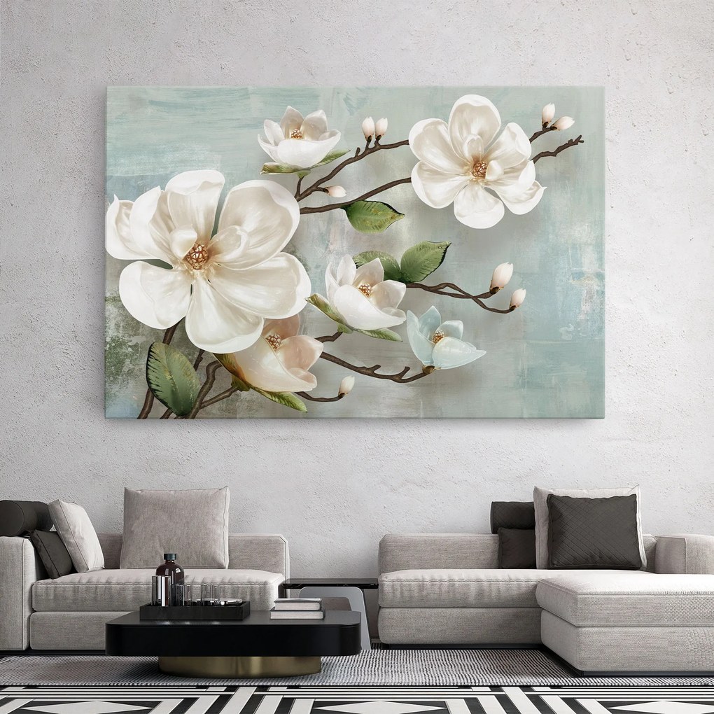 Tablou Canvas, 50x70cm, Dormitor si Living, Flori, Magnolii, Magnolino