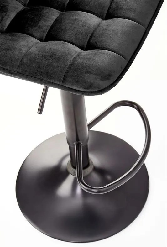 Scaun de bar H95 velvet negru