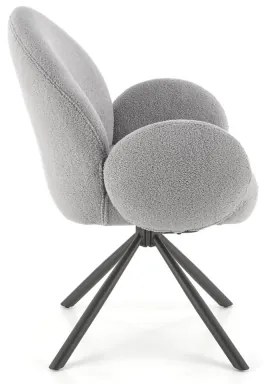 Scaun de dining KIVA, 1 buc., gri
