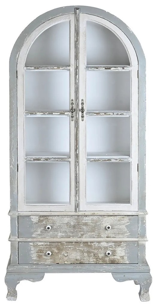 Vitrina Stylish din lemn antichizat 95x41x198 cm