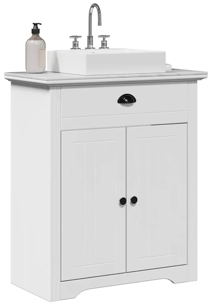 vidaXL Dulap pentru chiuvetă de baie „BODO” Alb 70x35x80 cm