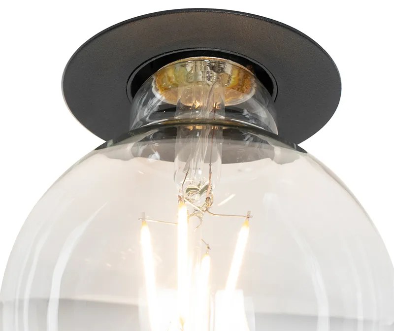 Spotlight inteligent încastrat negru incl. bec WiFi G95 - Insight