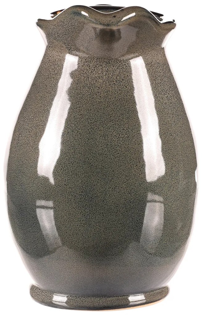 Cana ceramică gri, 15 x 16 x 23 cm, medie, 23 cm
