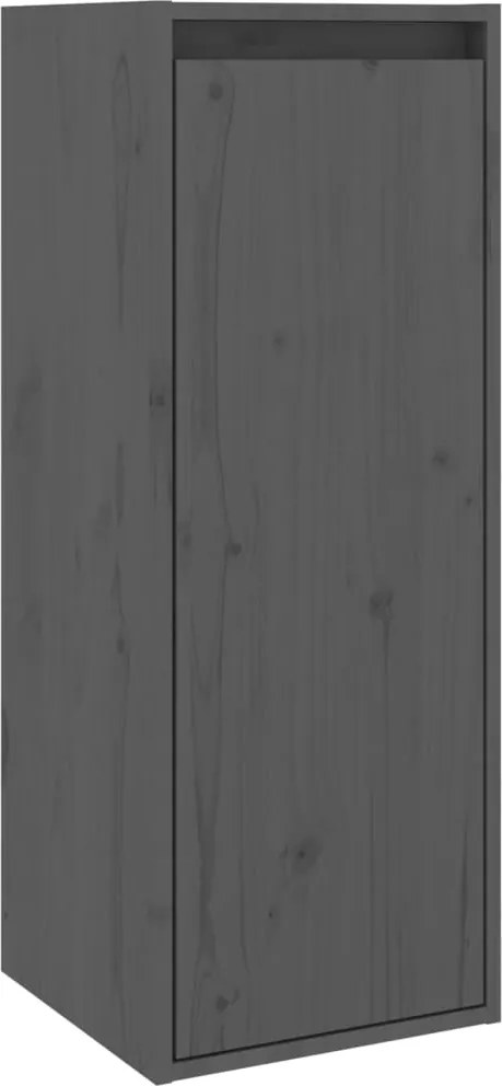 vidaXL Dulap de perete, gri, 30x30x80 cm, lemn masiv de pin