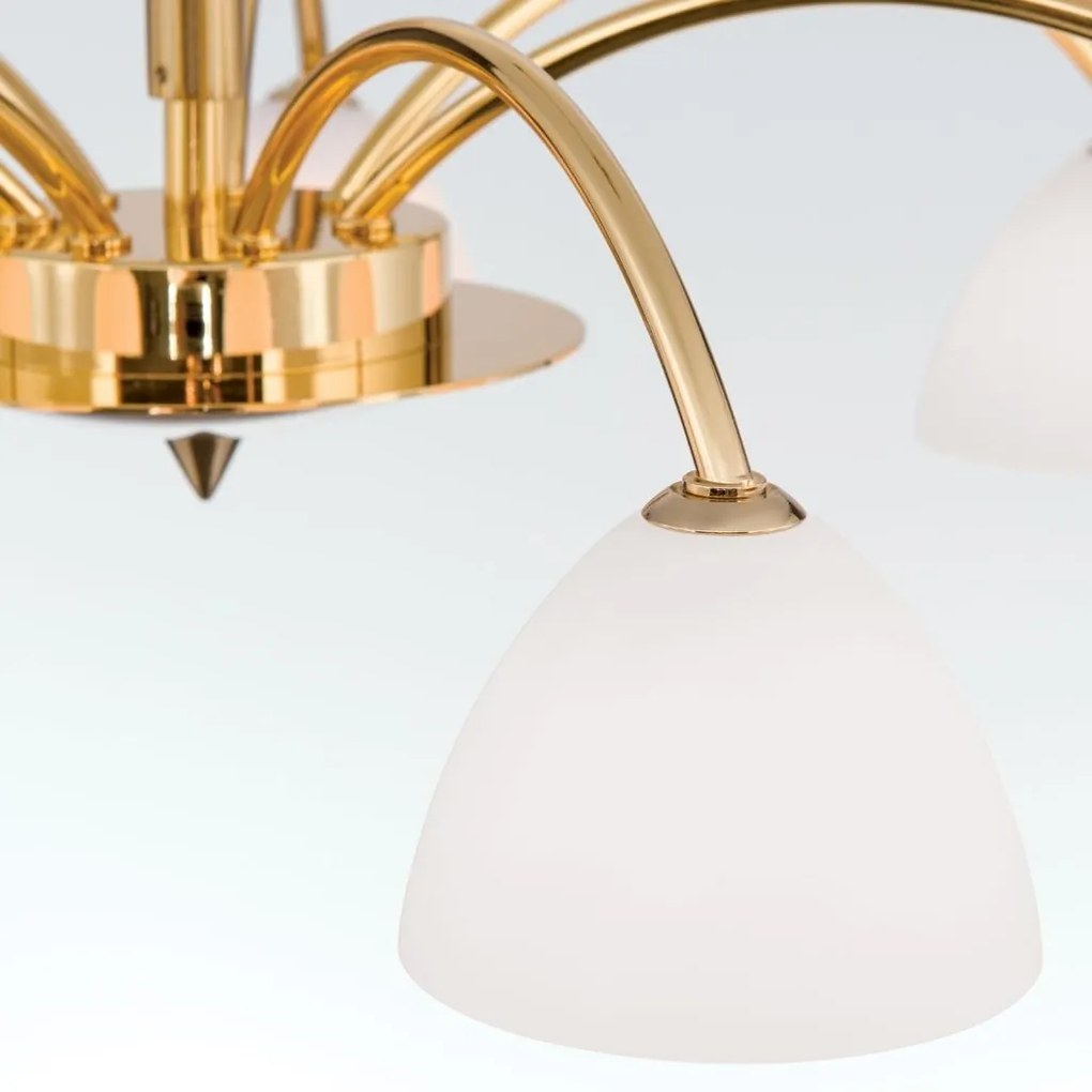 Candelabru 7 brate elegant design modern OPALDESIGN, auriu mat