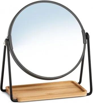 Oglinda cosmetica de masa, Shine Negru / Natural, Ø17,5xH20,5 cm