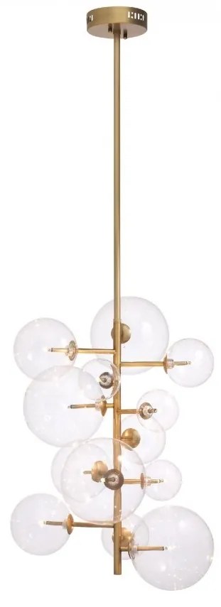 Lustra design LUX cu 13 surse de lumina Ezra alama antic 114372 HZ