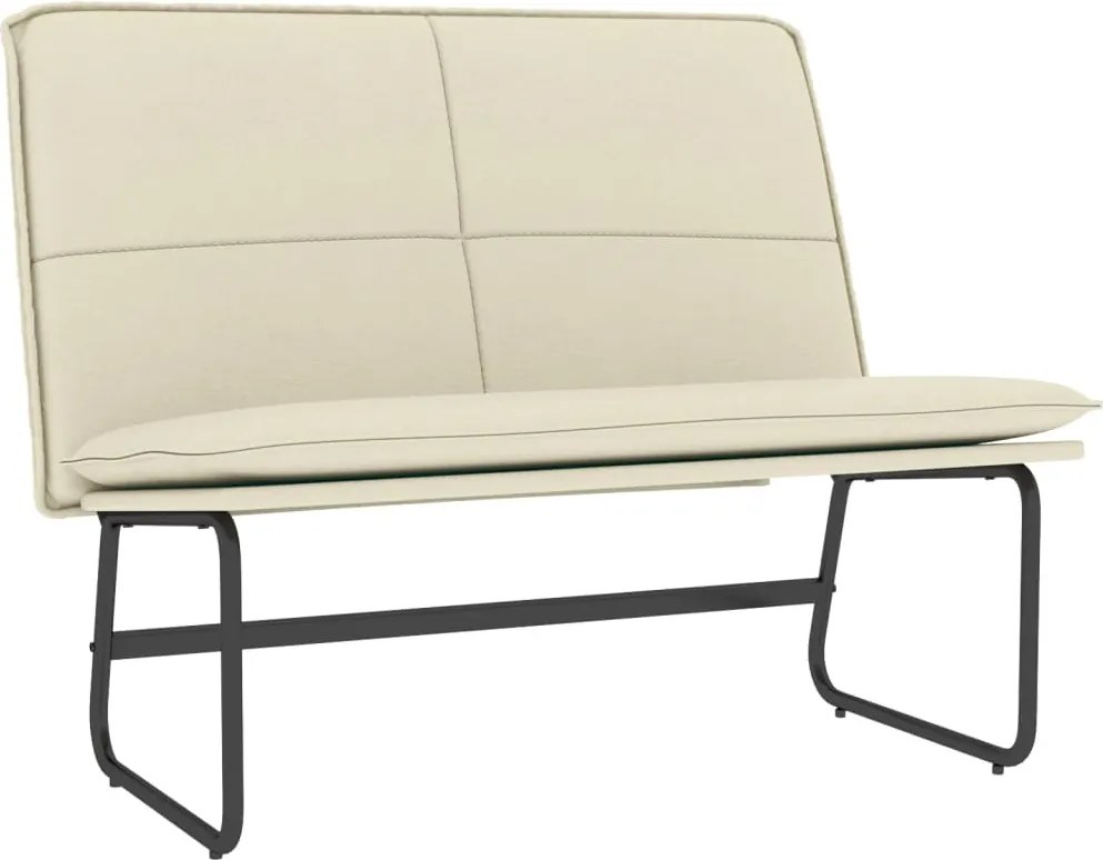 vidaXL Bancă, crem, 100x75x76 cm, piele ecologică
