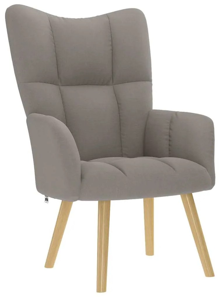 vidaXL Scaun de relaxare, gri taupe, material textil